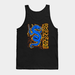 Sanano FMA Dragon Fire Blue Tank Top